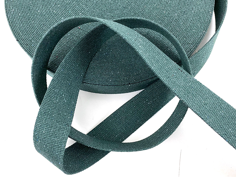 Reststück!!! 1,10m Gurtband Marl Bottle Green (recycled yarn), 40mm