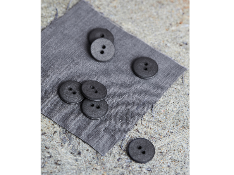 Mind the Maker Curb Cotton Button "Calm Grey", 18mm