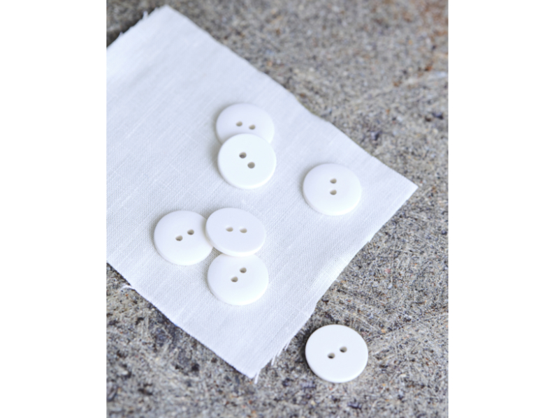 Mind the Maker Curb Cotton Button "Creamy White", 18mm