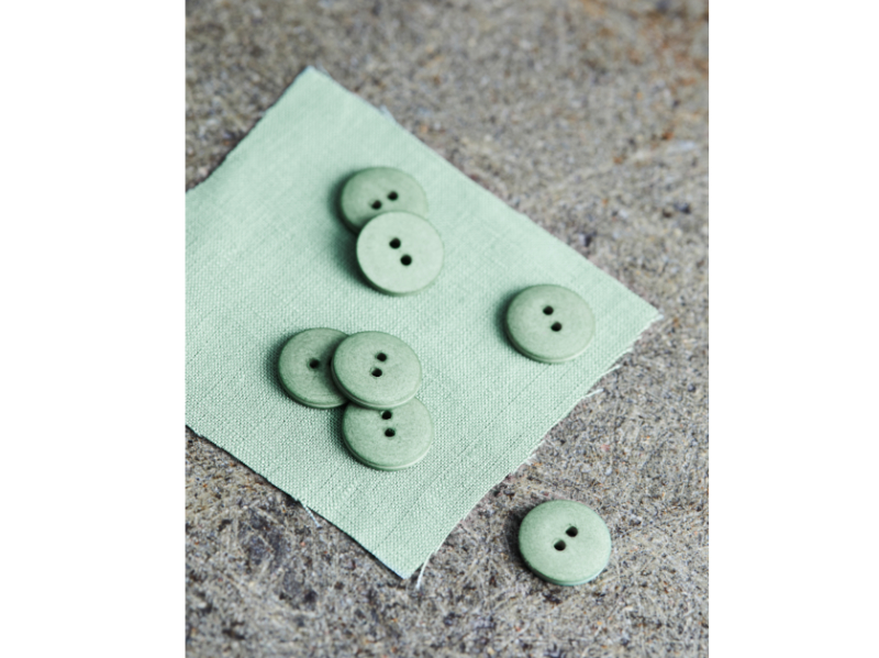 Mind the Maker Curb Cotton Button "Sage", 11mm