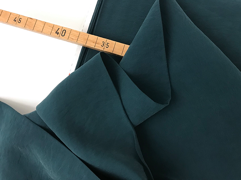 Reststück!!! 0,50m Viskose Stone Washed light, Grünpetrol – Bild 2