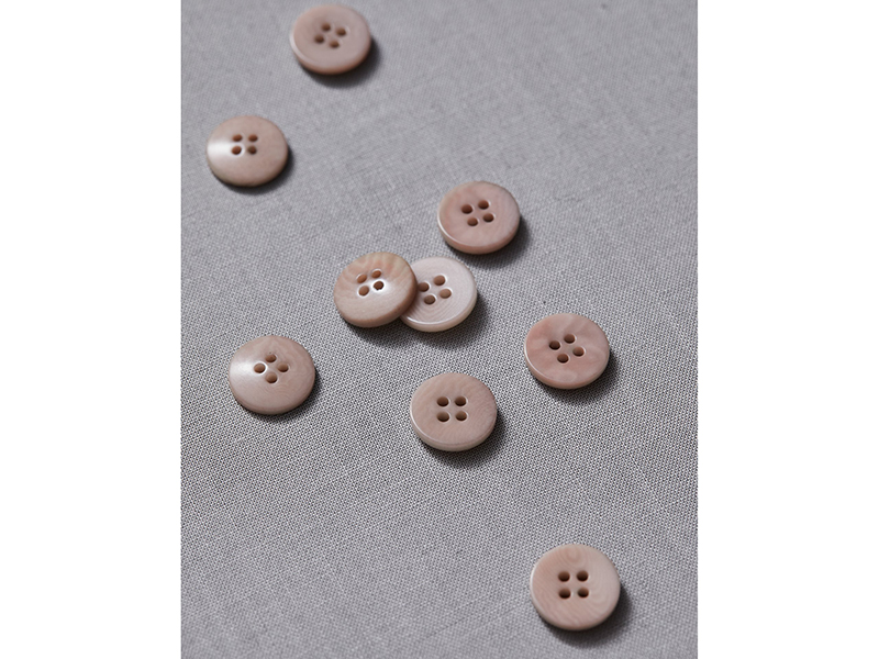 Meet Milk Plain Corozo Button "Powder Pink", 15mm