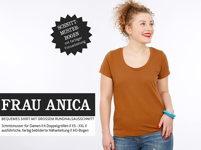 Schnittmuster Frau Anica, Basic Shirt, studioschnittreif