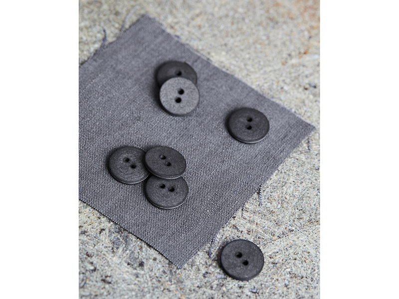 Mind the Maker Curb Cotton Button "Calm Grey", 11mm