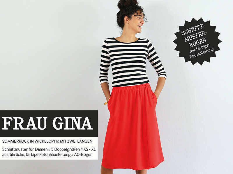 Schnittmuster Frau Gina, Rock in Wickeloptik, studioschnittreif