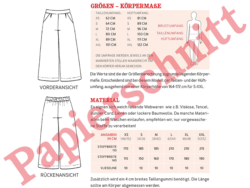 Schnittmuster Frau Hedda, Culotte, studioschnittreif – Bild 2