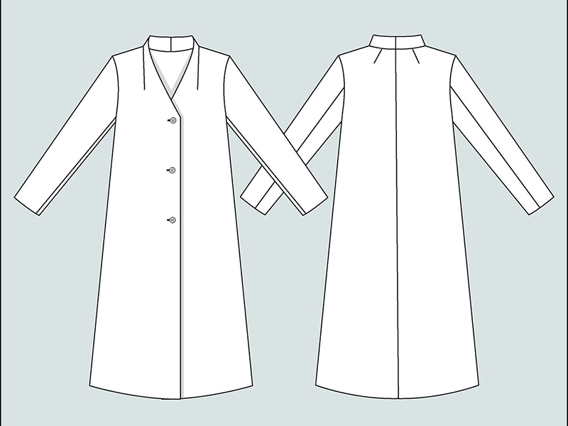 Assembly Line, V-Neck Coat, Gr. XS - L – Bild 3