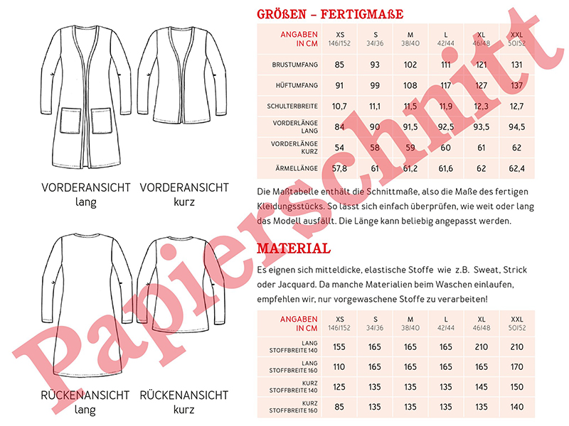 Schnittmuster Frau Jacky, Cardigan, studioschnittreif – Bild 2