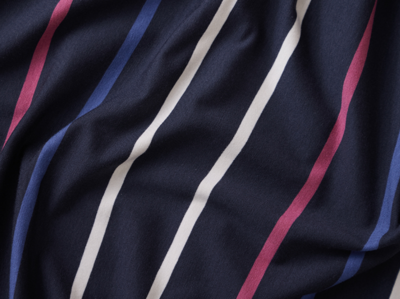 Reststück!!! 0,65m Nova Stripe Jersey Dark Navy, Tenceljersey, Meet Milk – Bild 2