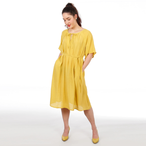 Schnittmuster Frau Malin, Kleid mit gekräuseltem Halsloch, studioschnittreif – Bild 2