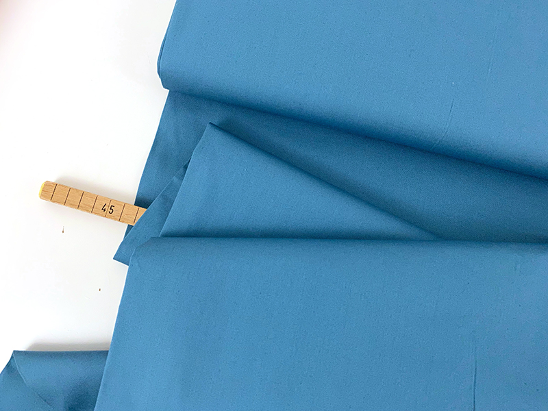 Woven Cotton Popeline, Adriatic Blue, Fibre Mood