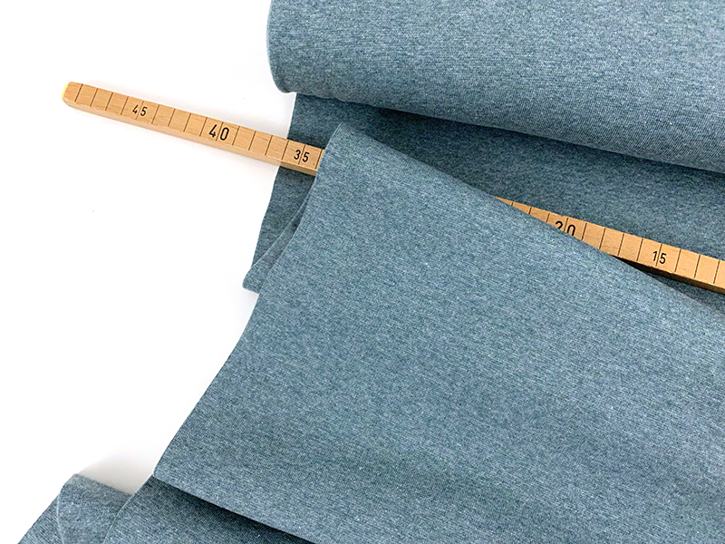 Basic Bündchen Rauchblau melange (Swafing)