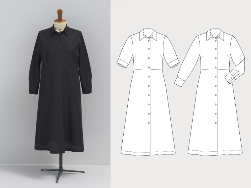 Assembly Line, Shirt Dress, Gr. XS-L – Bild 2