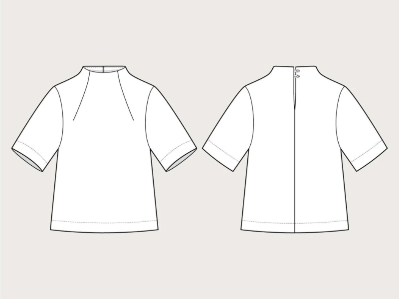 Assembly Line, Funnel Neck Top, Gr. XS-L – Bild 2