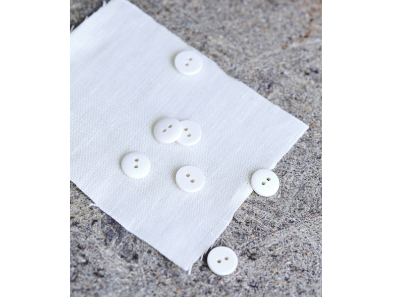 Mind the Maker Curb Cotton Button "Creamy White", 11mm