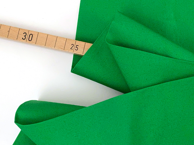 Reststück!!! 0,95m Popeline Papertouch washed Stretch, Frog – Bild 2