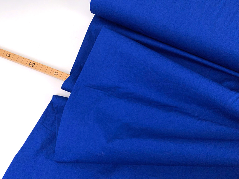 Popeline Papertouch washed Stretch, Kobalt