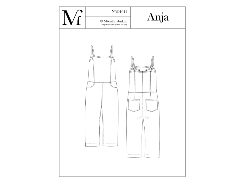 Monsterfabriken Anja Onesie, Gr. XS-3XL (90-124)