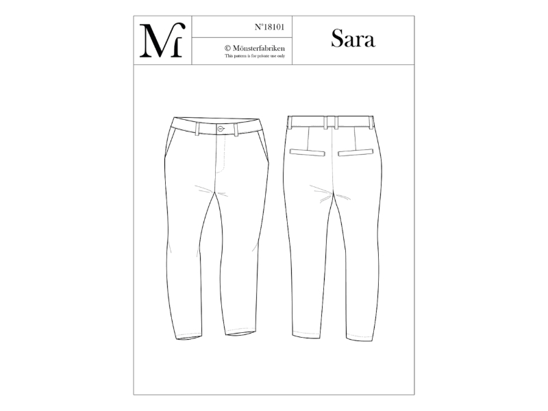 Monsterfabriken Sara Chino Hose, Gr. XS-L (90-106)