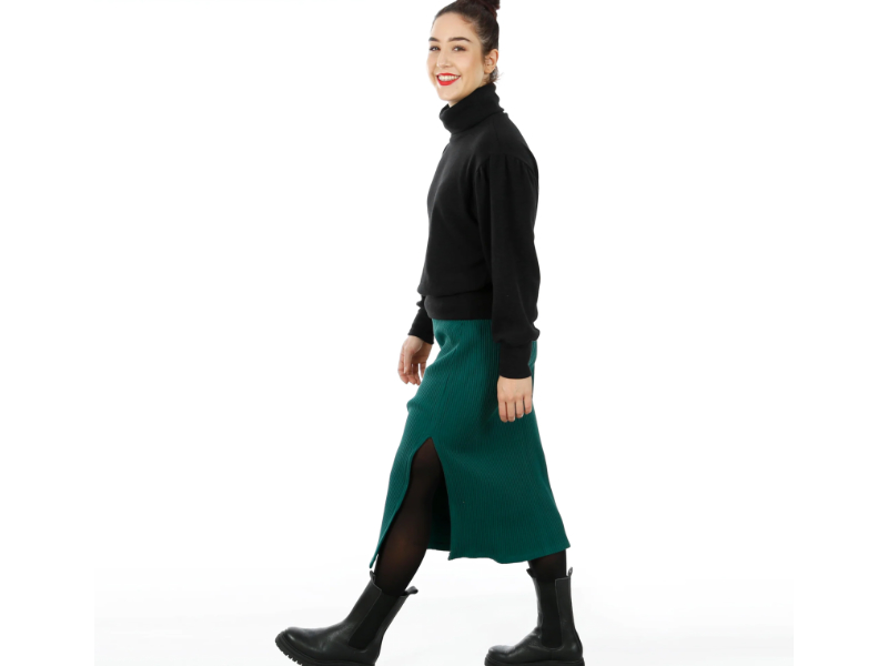 Schnittmuster Frau Irma, schlanker Sweatrock mit Schlitz, studioschnittreif – Bild 2