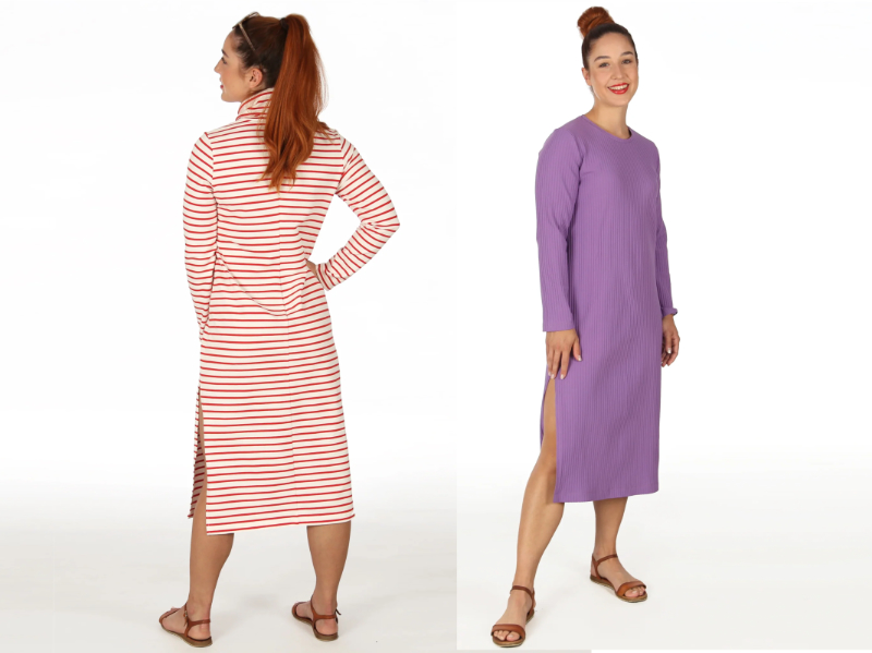 Schnittmuster Frau Nora, gerades Kleid mit Schlitz, studioschnittreif – Bild 2