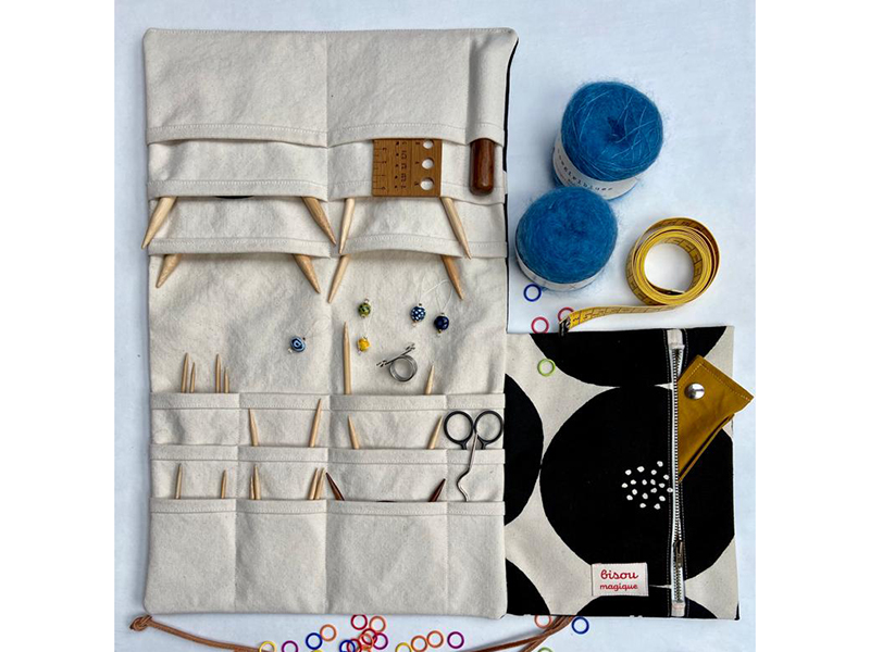 Nadeltasche SiNa (Maxi-) Nähpaket (Springi-Design), Dry Oilskin Cumin, limitiert inkl. Papierschnitt – Bild 4