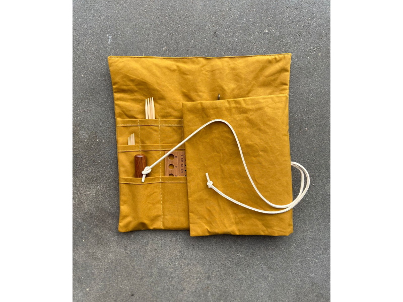 Nadeltasche SiNa (Maxi-) Nähpaket (Springi-Design), Dry Oilskin Cumin, limitiert inkl. Papierschnitt – Bild 2