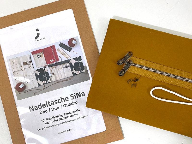 Nadeltasche SiNa (Maxi-) Nähpaket (Springi-Design), Dry Oilskin Cumin, limitiert inkl. Papierschnitt – Bild 3