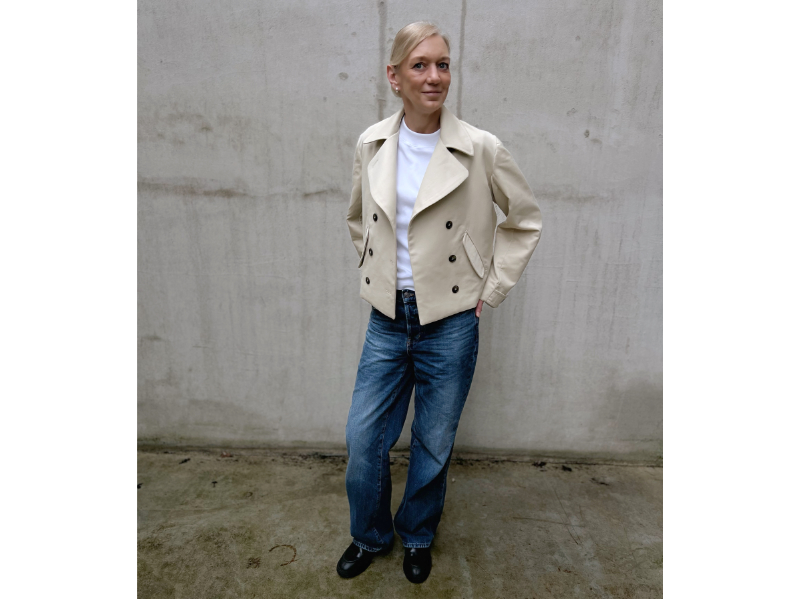 Reststück!!! 0,65m Designerleftover Trench Baumwolltwill, Sand – Bild 3