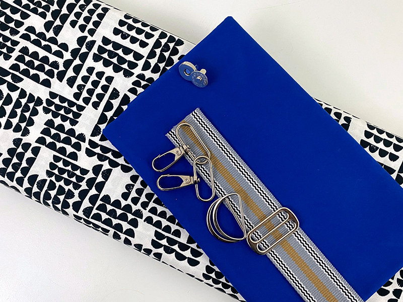 Jack Tar Bag (Merchant and Mills) Nähpaket, Dry Oilskin Cobalt & Imprint Cloud9 – Bild 2