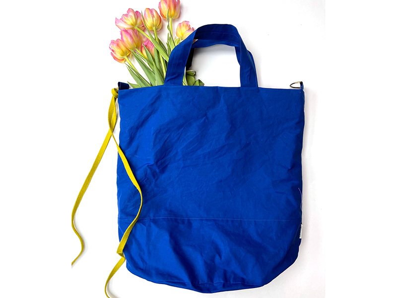 Jack Tar Bag (Merchant and Mills) Nähpaket, Dry Oilskin Cobalt & Imprint Cloud9