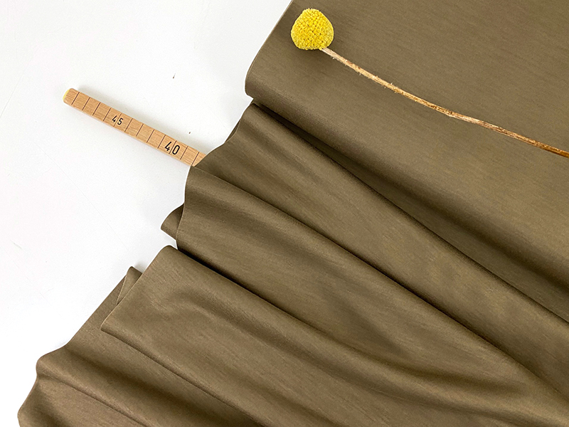 Designerleftover feinster Cottonjersey Khaki – Bild 2