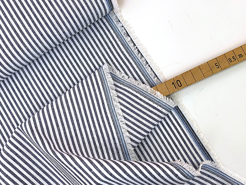 Yarn Dyed Poplin Streifen, Navy