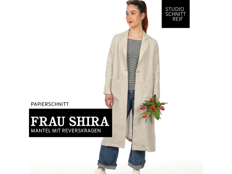 Schnittmuster Frau Shira, Sommermantel mit Reverskragen