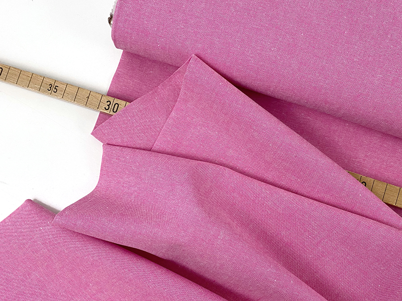Yarn Dyed Poplin, Fuchsia – Bild 2