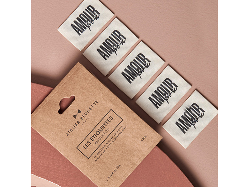 Atelier Brunette Etiketten "l'amour fou" 5er Set