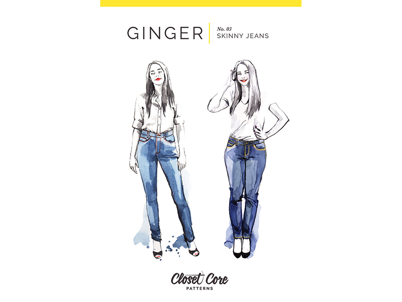 Ginger Skinny Jeans, Closet Core Patterns, Papierschnittmuster