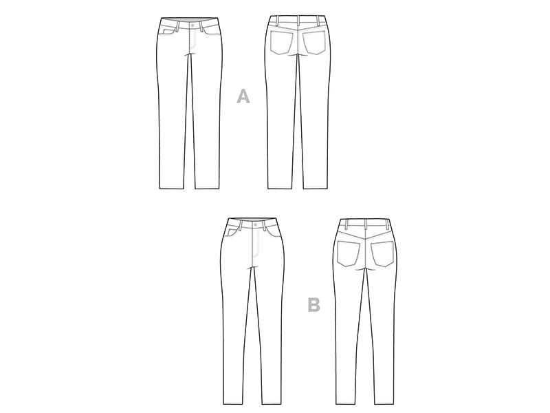 Ginger Skinny Jeans, Closet Core Patterns, Papierschnittmuster – Bild 3