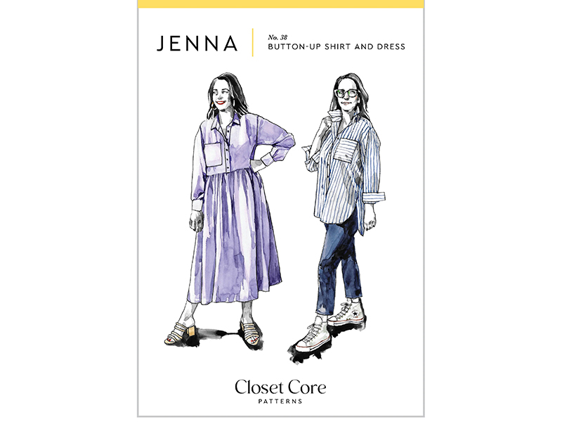 Jenna Shirt & Shirt-Dress, Closet Core Patterns, Papierschnittmuster