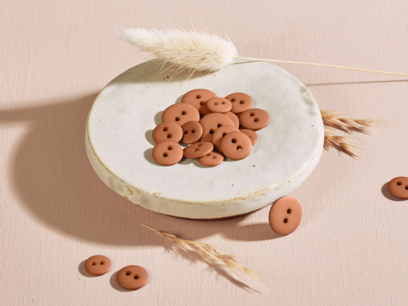 Atelier Brunette Knopf "Classic Matte", 10mm, Pecan Pie