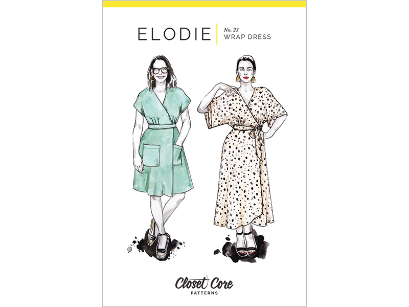 Elodie Wrap Dress, Closet Core Patterns, Papierschnittmuster