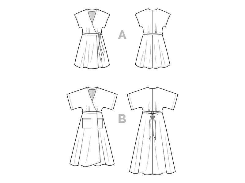 Elodie Wrap Dress, Closet Core Patterns, Papierschnittmuster – Bild 2