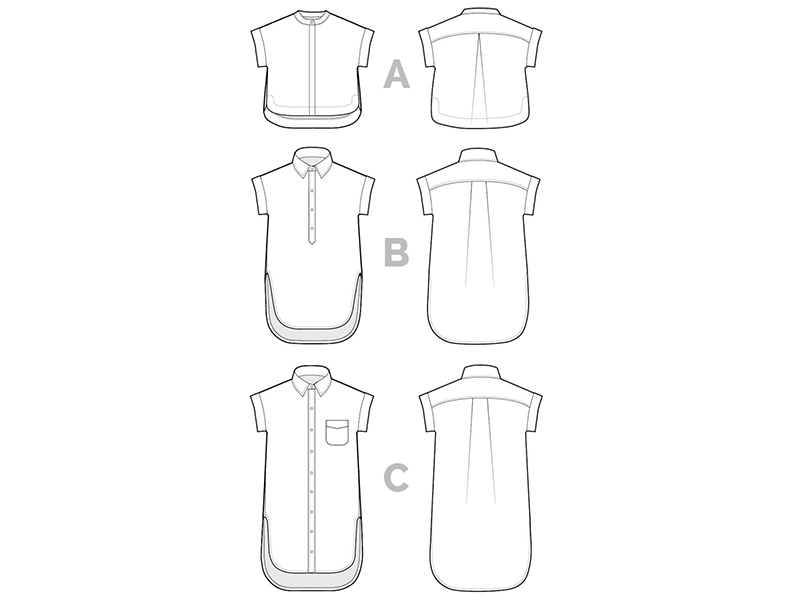 Kalle Shirt & Shirtdress, Closet Core Patterns, Papierschnittmuster – Bild 4