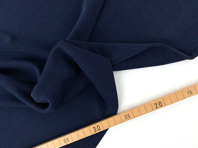 Reststück!!! 0,40m Modaljersey Piqué, Dunkelblau