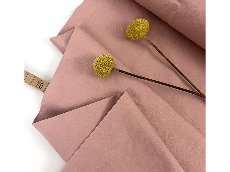Reststück!!! 0,60m Popeline Papertouch washed Stretch, Old Rose