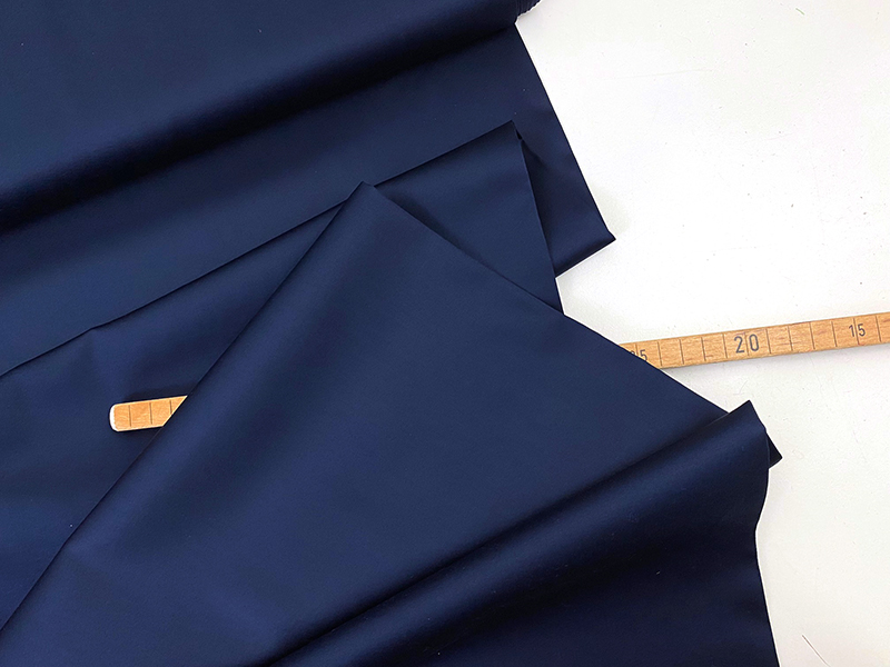 Cotton Satin, Baumwollsatin, Navy