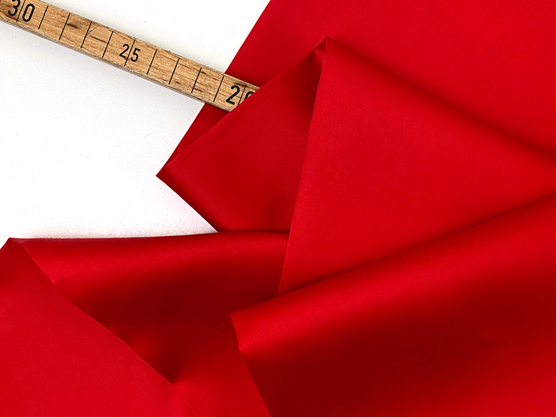 Cotton Satin, Baumwollsatin, Rot