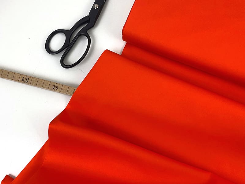 Designerleftover Baumwolle Seide, Rotorange