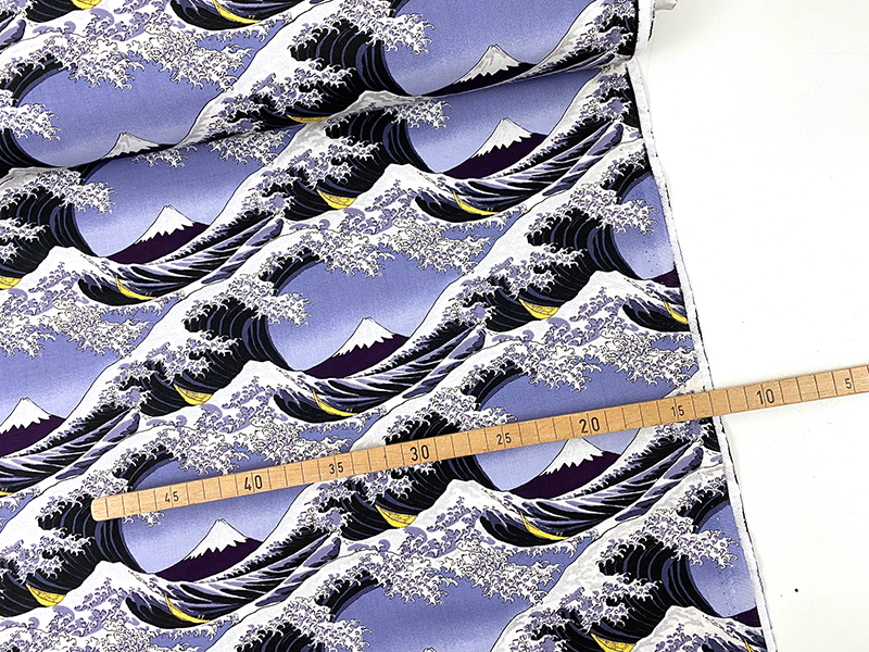 Große Welle vor Kanagawa, Baumwollstoff Japan – Bild 2