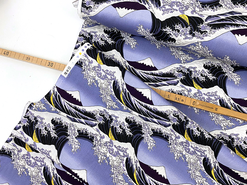 Große Welle vor Kanagawa, Baumwollstoff Japan